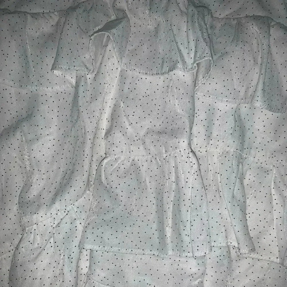 Sadie & Sage white polka dot ruffle dress - Picture 2 of 4